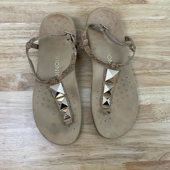 Vionic Nala Women's Gold Cork Sandals- Sz‎ 9 - Picture 1 of 8